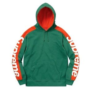 Supreme Green and Orange Hoodie